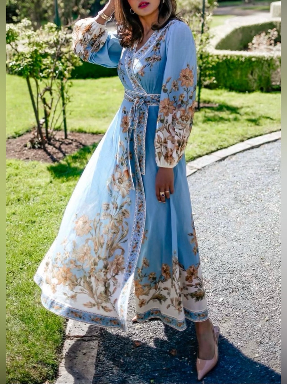 ZIMMERMANN Chintz Floral Wrap Dress.
